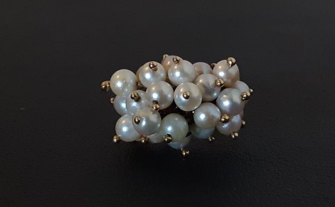 Gold 750 Ring Perlen ca. 6,87g – Foto 2
