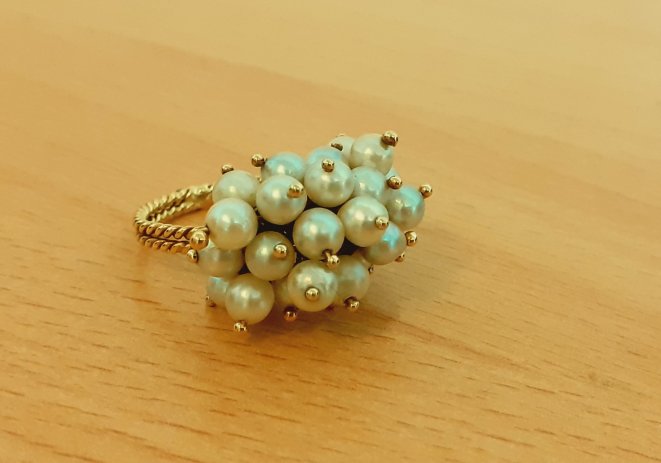 Gold 750 Ring Perlen ca. 6,87g – Foto 3