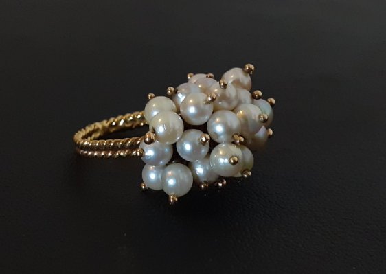 Gold 750 Ring Perlen ca. 6,87g – Foto 4