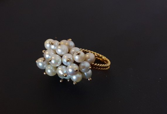 Gold 750 Ring Perlen ca. 6,87g – Foto 6