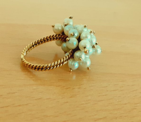 Gold 750 Ring Perlen ca. 6,87g – Foto 7