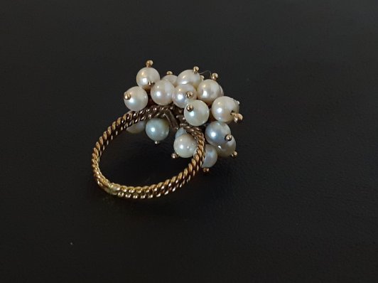 Gold 750 Ring Perlen ca. 6,87g – Foto 8