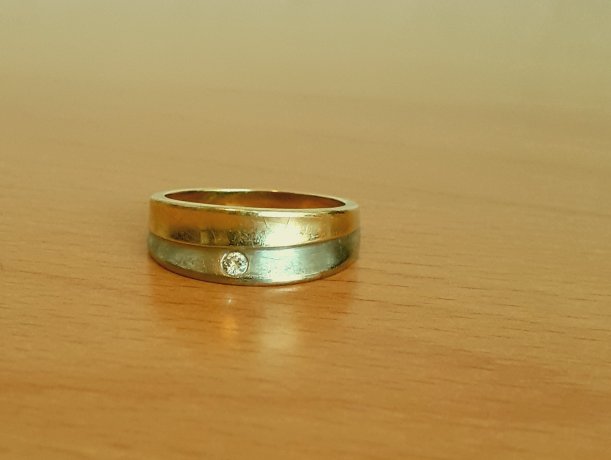 Gold 585 Ring Stein weiß ca. 5,2g