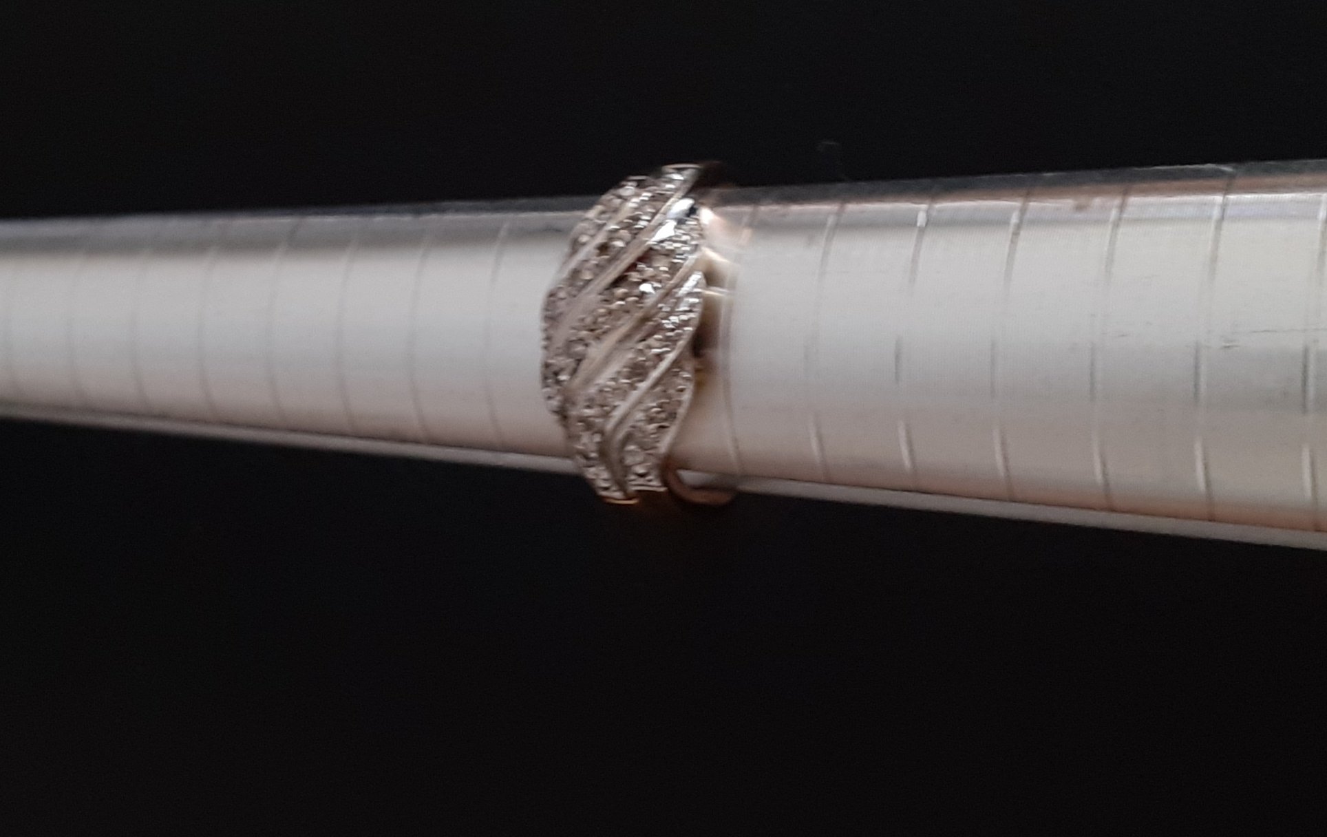 Gold 585 Ring Glitzer bicolor ca. 3,77g – Foto 7