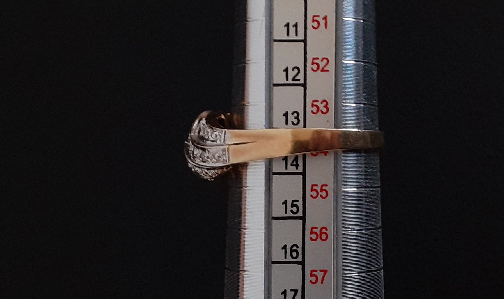 Gold 585 Ring Glitzer bicolor ca. 3,77g – Foto 8