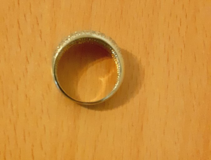 Gold 585 Ring bicolor Glitzer ca. 3,87g – Foto 4