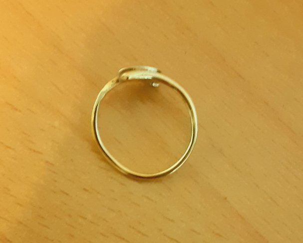Gold 585 Ring bicolor Mittelstück ca. 1,79g – Foto 3