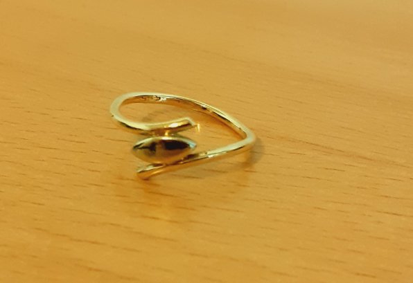 Gold 585 Ring bicolor Mittelstück ca. 1,79g – Foto 4