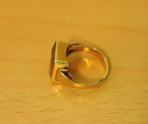 Gold 585 Ring Stein violett ca. 5,74g – Foto 7