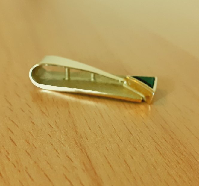 Gold 333 Anhänger Stein grün ca. 2,88g – Foto 3