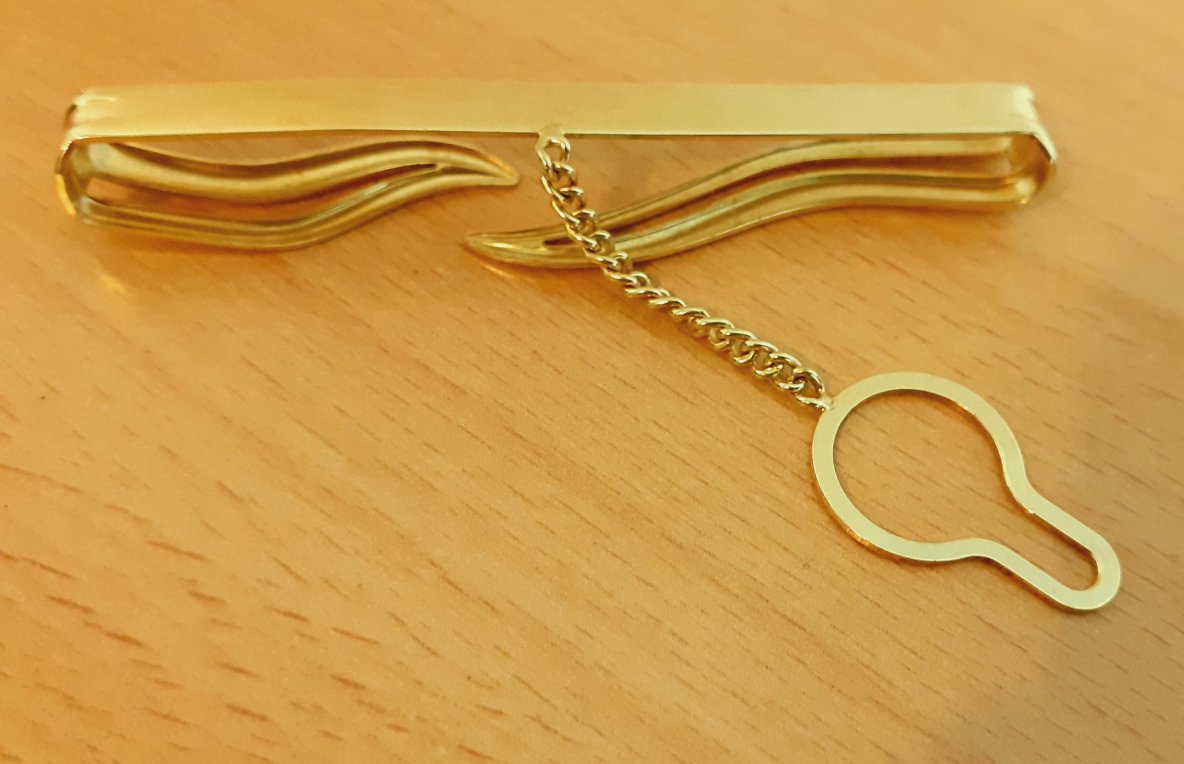 Gold 333 Krawattenhalter ca. 7,3g – Foto 2