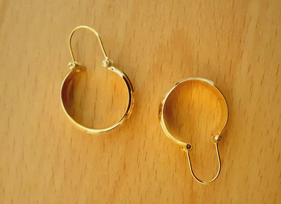 Gold 585 Creolen Riffel ca. 2,39g – Foto 3