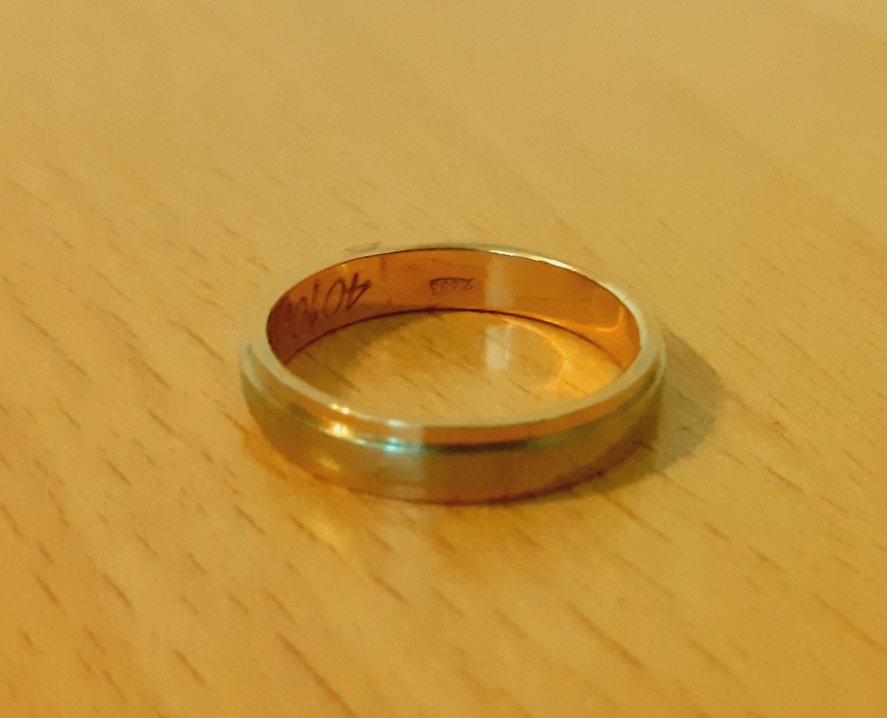 Gold 333 Ring glatt bicol. ca. 3,11g – Foto 2