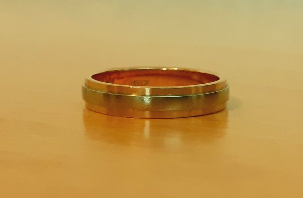 Gold 333 Ring glatt bicol. ca. 3,11g – Foto 3