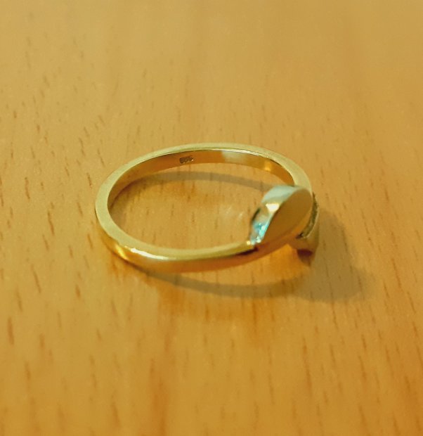 Gold 585 Ring Halbkreise ca. 2,34g – Foto 2