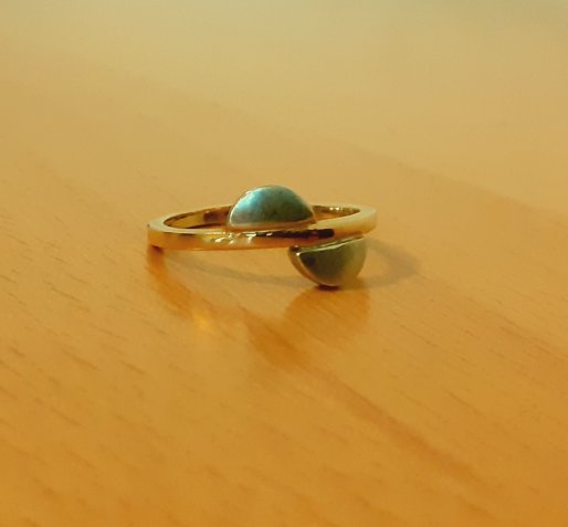 Gold 585 Ring Halbkreise ca. 2,34g – Foto 3