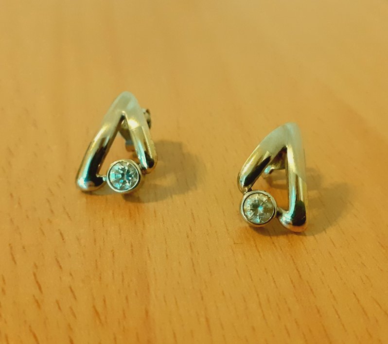 Gold 585 Ohrstecker WG Stein weiß ca. 2,6g – Foto 2