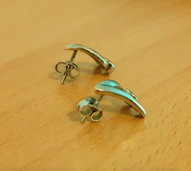 Gold 585 Ohrstecker WG Stein weiß ca. 2,6g – Foto 3