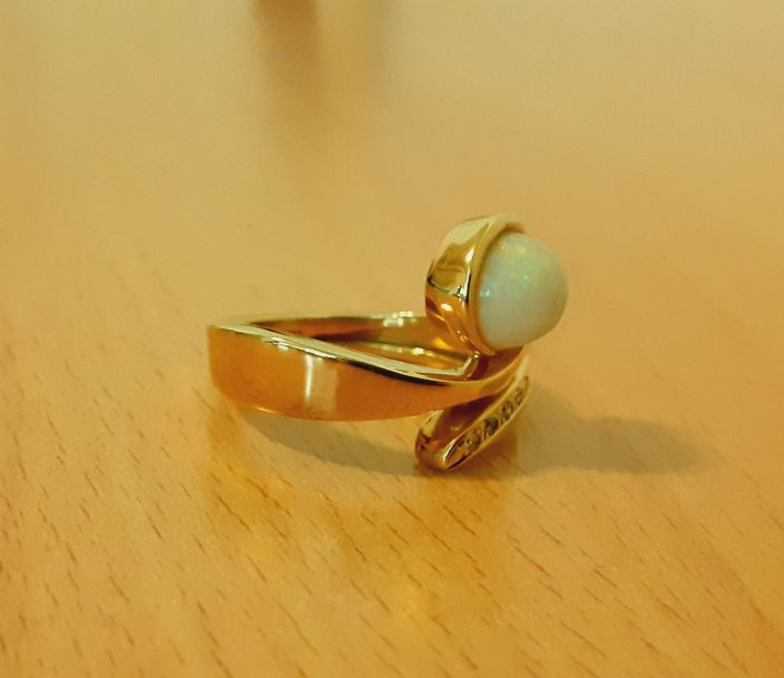 Gold 750 Ring Opal ca. 9,24g – Foto 3