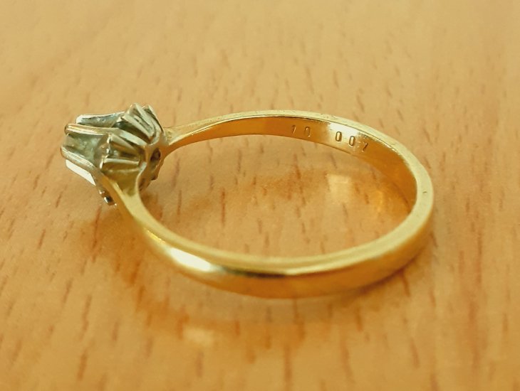 Gold 750 Ring Solitär ca. 3,71g – Foto 2