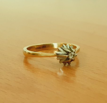 Gold 750 Ring Solitär ca. 3,71g – Foto 3