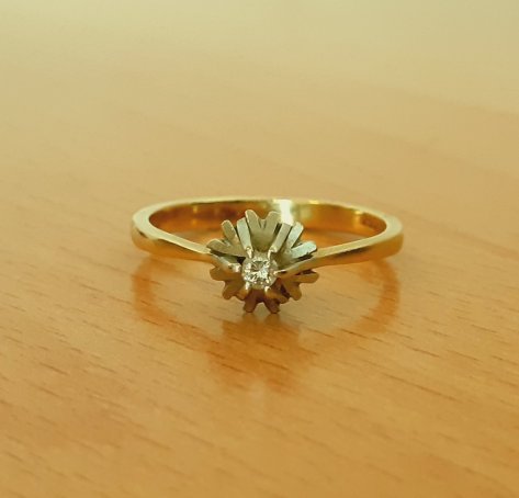 Gold 750 Ring Solitär ca. 3,71g – Foto 4