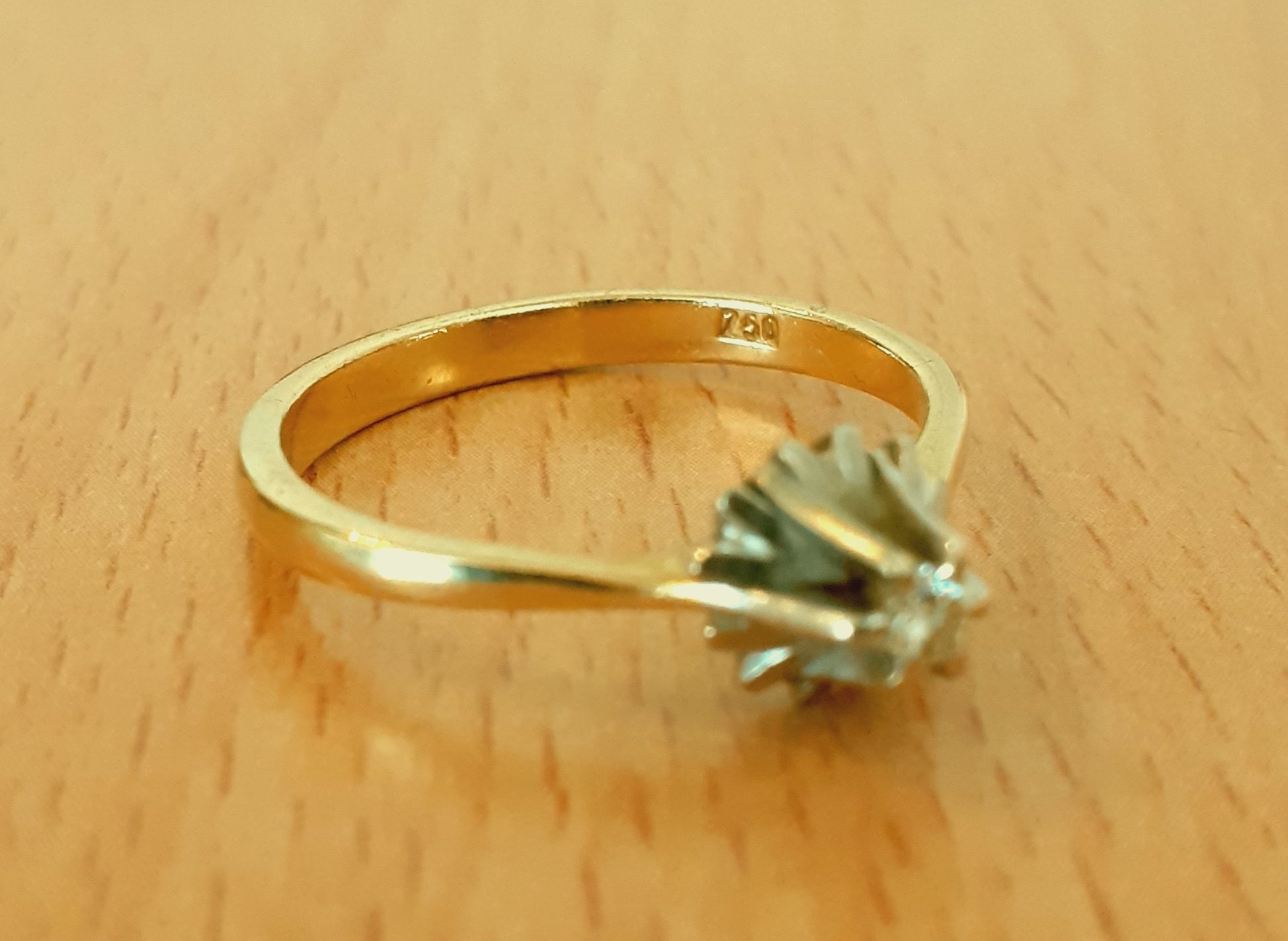 Gold 750 Ring Solitär ca. 3,71g – Foto 6