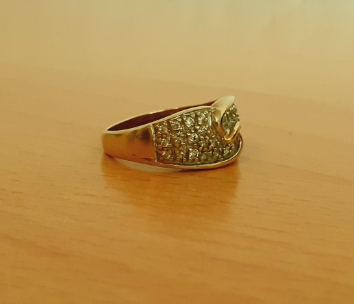 Gold 333 Ring Steine weiß ca. 4,26g – Foto 4