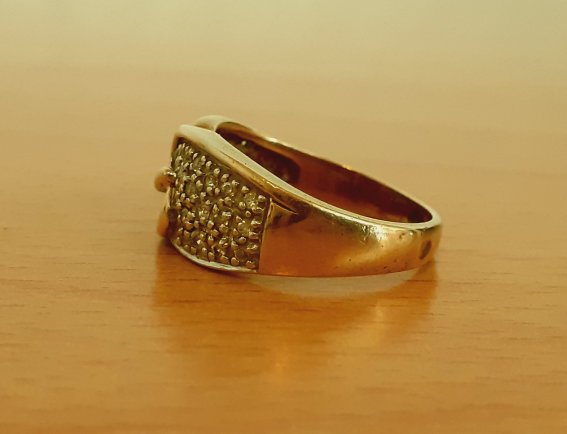 Gold 333 Ring Steine weiß ca. 4,26g – Foto 5