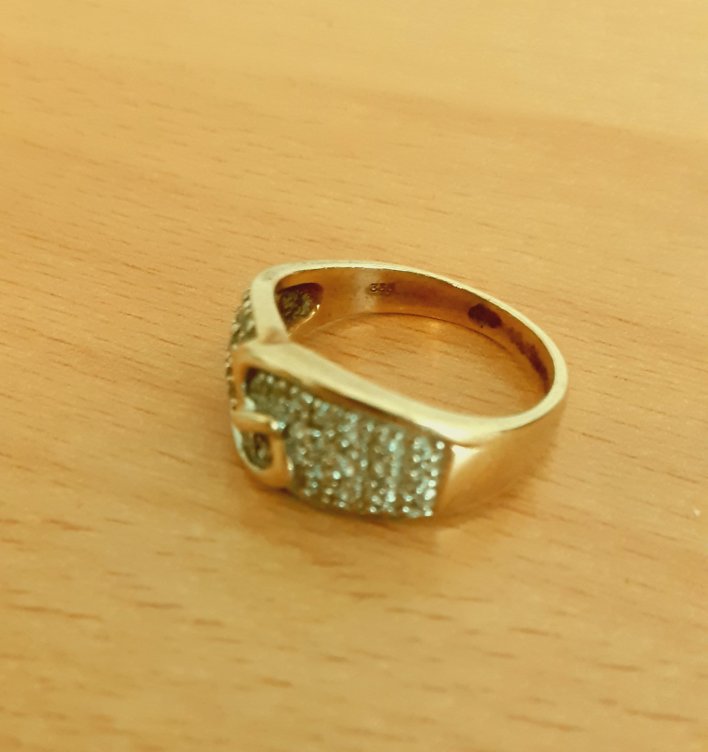 Gold 333 Ring Steine weiß ca. 4,26g – Foto 6