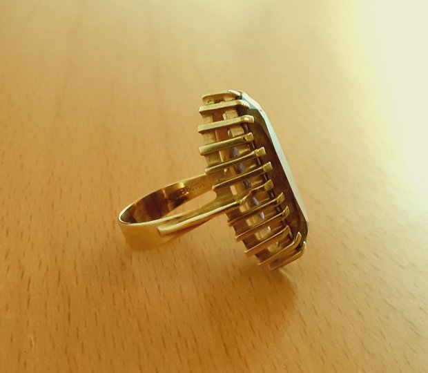 Gold 585 Ring Stein violett ca. 7,5g – Foto 4