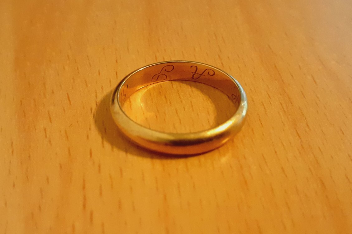 Gold 585 Ring glatt ca. 3,11g – Foto 2