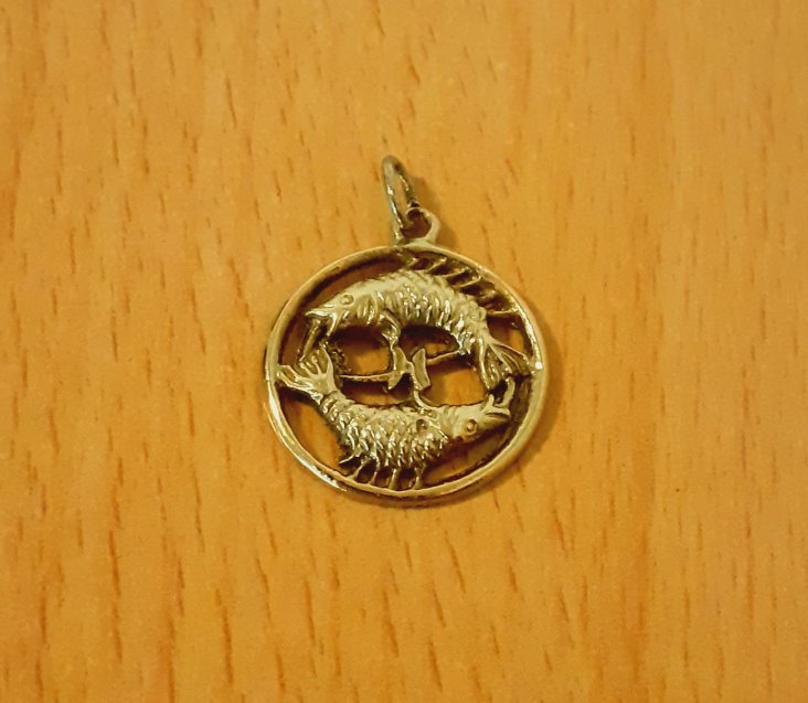 Gold 333 Anhänger Sternz Fische ca. 2,4g