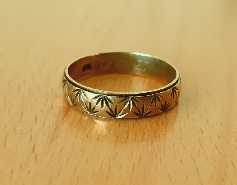 Gold 333 Ring 5Finger Blatt ca. 3,8g – Foto 2