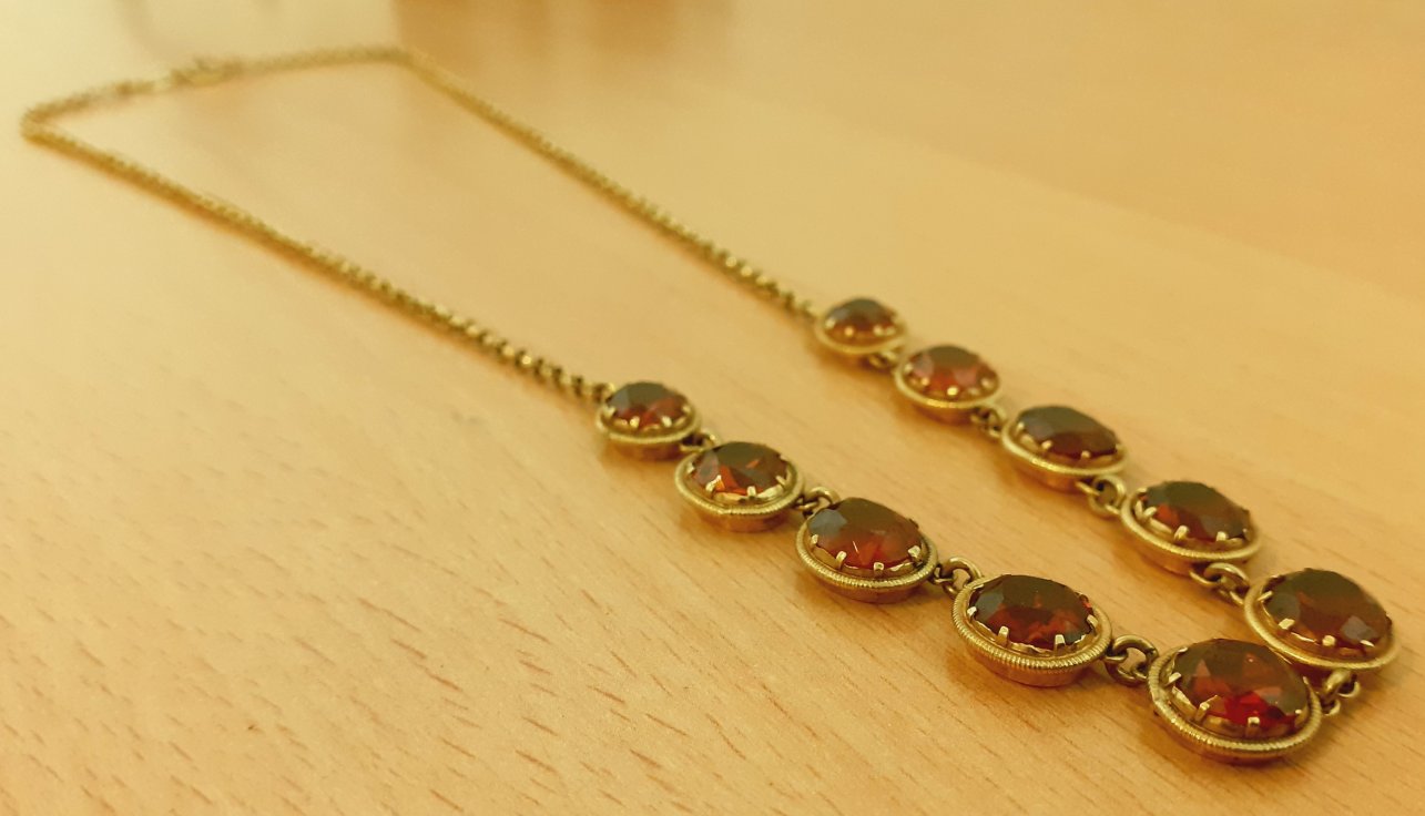 Gold 333 Collier 10Steine ca. 11,91g