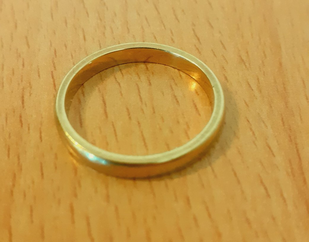 Gold 585 Ring Glatt ca. 3,13g – Foto 2