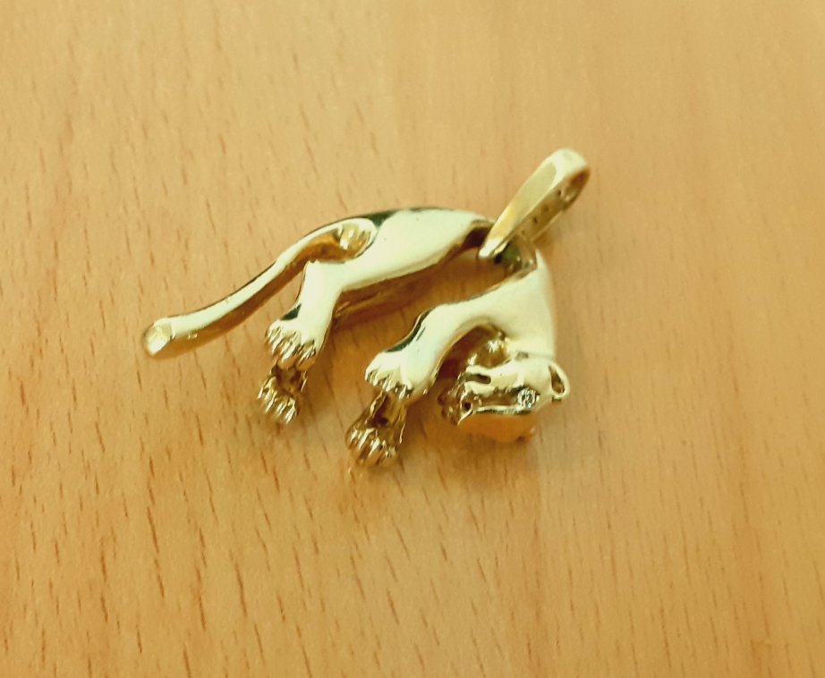 Gold 585 Anhänger Panther ca. 21,52g – Foto 3
