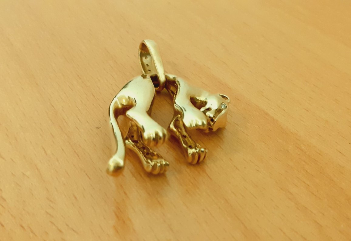 Gold 585 Anhänger Panther ca. 21,52g – Foto 5