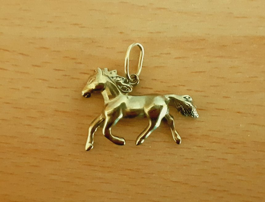 Gold 333 Anhänger Pferd ca. 1,94g
