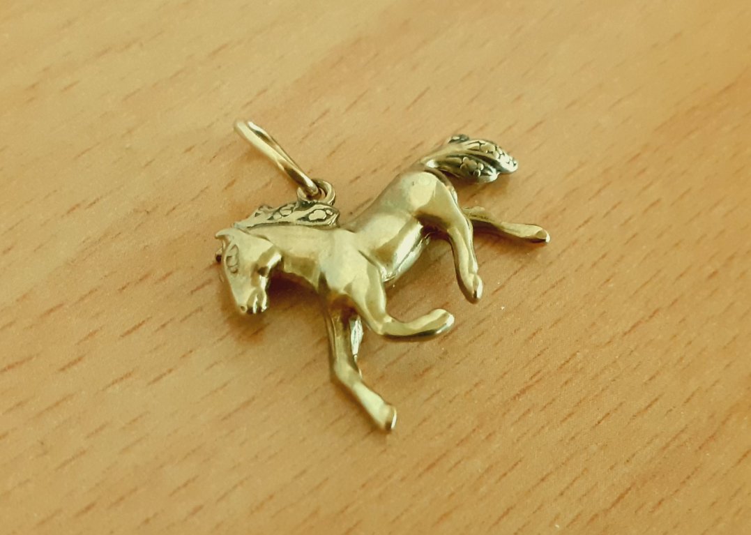 Gold 333 Anhänger Pferd ca. 1,94g – Foto 2