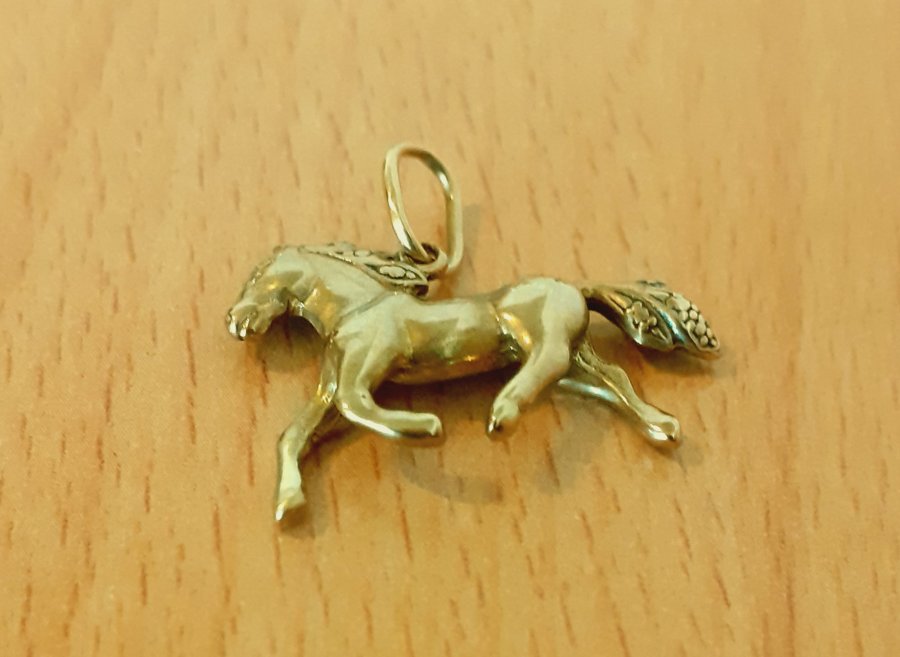 Gold 333 Anhänger Pferd ca. 1,94g – Foto 3