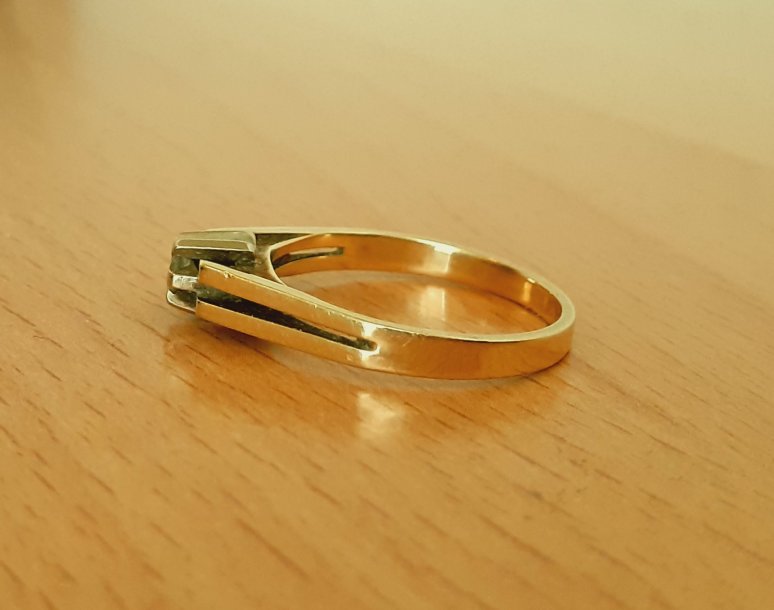 Gold 585 Ring Solitär ca. 2,92g – Foto 2