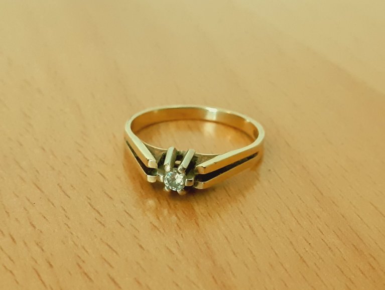 Gold 585 Ring Solitär ca. 2,92g – Foto 3