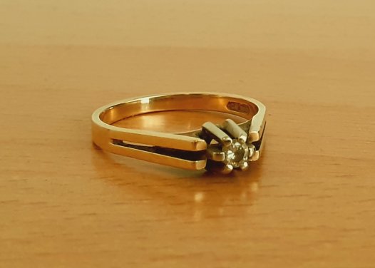 Gold 585 Ring Solitär ca. 2,92g – Foto 4