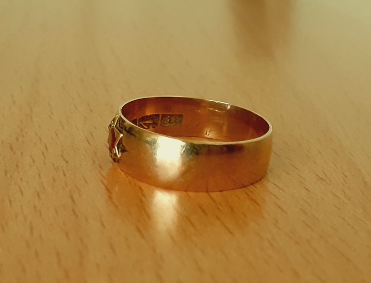 Gold 333 Ring Stein rot ca. 2,5g – Foto 3