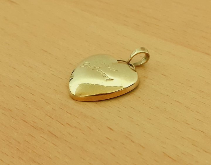 Gold 375 Anhänger Herz ca. 1,92g – Foto 2