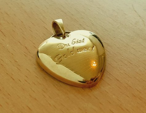 Gold 375 Anhänger Herz ca. 1,92g – Foto 3