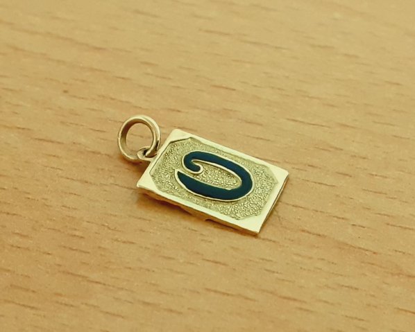 Gold 585 Anhänger Buchstabe O Ö ca. 0,58g – Foto 3