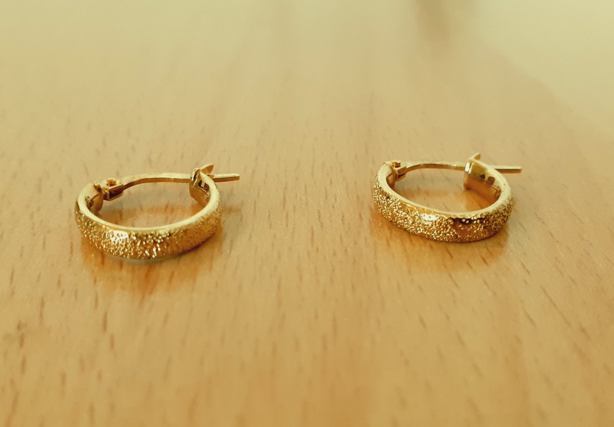 Gold 585 Creolen Paar ca. 0,89g