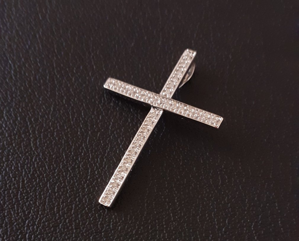 Gold 585 Anhänger Kreuz ca. 1,51g – Foto 3